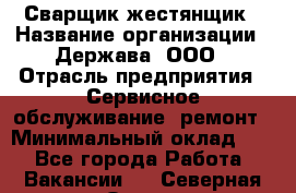 Сварщик-жестянщик › Название организации ­ Держава, ООО › Отрасль предприятия ­ Сервисное обслуживание, ремонт › Минимальный оклад ­ 1 - Все города Работа » Вакансии   . Северная Осетия